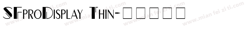 SFproDisplay Thin字体转换